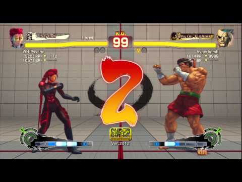SSF4 AE Endless Battle - WH Psycho (C.Viper) Vs hyperbomb (Sagat)