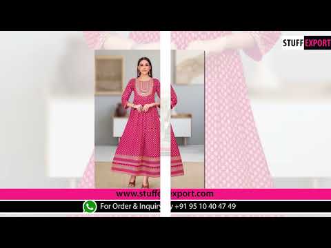 Jinesh Nx Mitali Fancy Ethnic Style Printed Rayon Long Anarkali Kurti Catalog