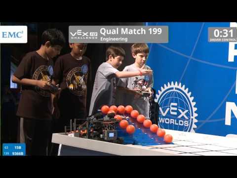 VEX Worlds 2016 - VEXIQ Elementary School - Engineering - Qual 199 (15B 9366B) 95