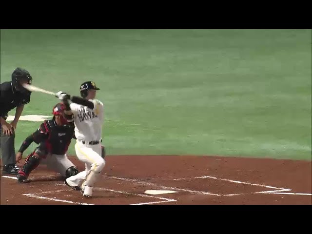 【2回裏】ホークス・長谷川 新設テラスにチーム初ホームラン!! 2015/3/29 H-M