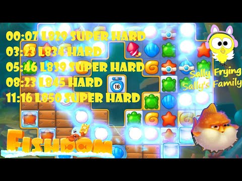 Fishdom level 829 hard group 829 + 834 + 839 + 845 + 850