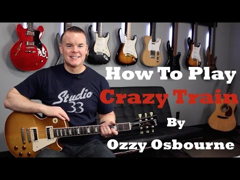 How to Play Crazy Train Guitar Lesson/ Tutorial