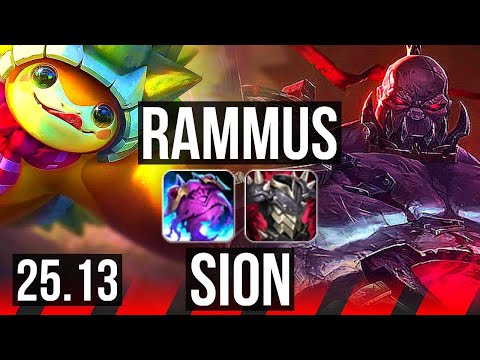 RAMMUS vs SION (TOP) | 600+ games | KR Master | 25.13