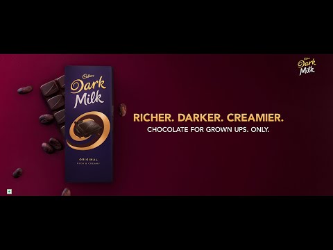 Cadbury Dark Milk. The Grown Up Chocolate.