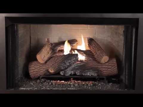 Superior Fireplaces - Rugged Stack Gas Logs Burn Video Video