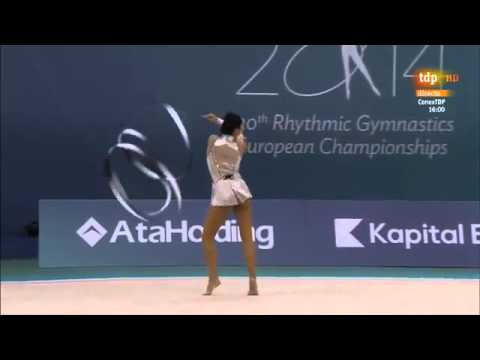 Varvara Filiou Ribbon 2014 Rhythmic Gymnastics European Championships