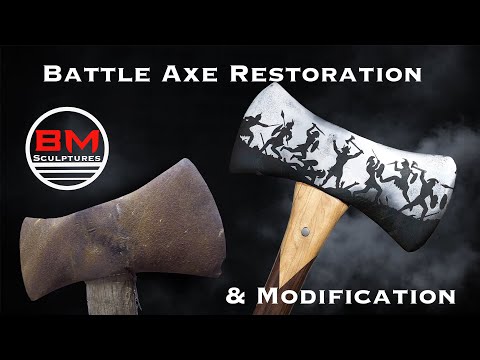 Rusty Battle Axe Restoration and Modification.