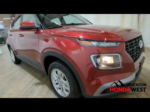 2023 Hyundai Venue Preferred IVT in Fiery Red for sale at Wheaton Honda West in Calgary, AB