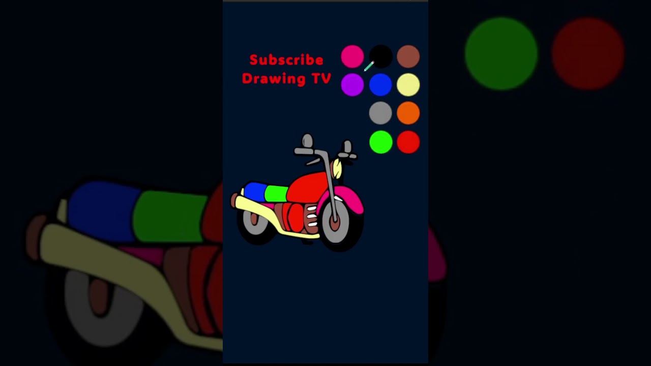 Motorcycle coloring page | made DRAWING TV
