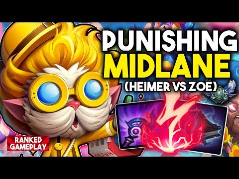 PUNISHING ZOE MIDLANE WITH HEIMERDINGER! POPPING OFF WITH ELECTROCUTE IN RANKED! - League of Legends