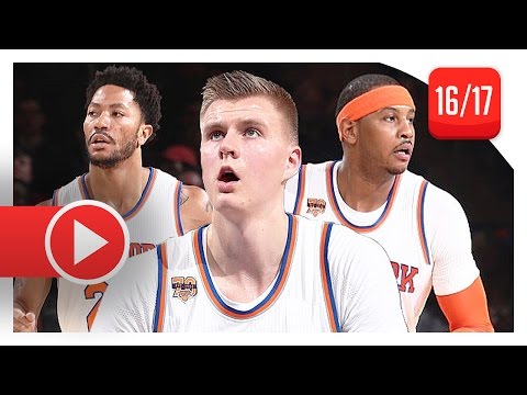 Carmelo Anthony, Derrick Rose & Porzingis Full Highlights vs Wizards (2017.01.19) - Trading Melo?