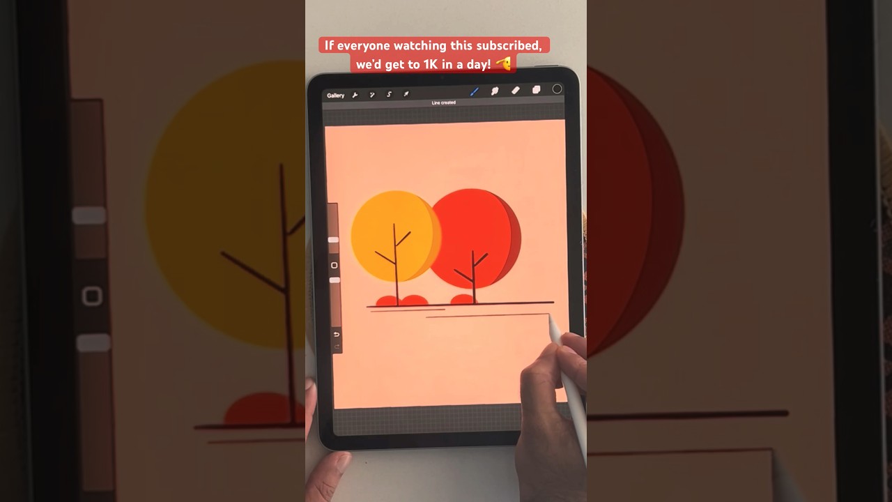 Easy flat illustration tutorial for beginners #procreate