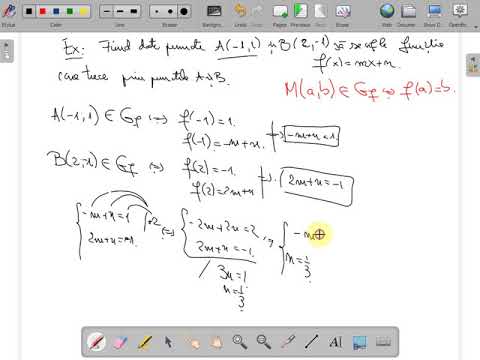 Ecuatia dreptei cu ajutorul determinantilor clasa a XI a ( www.supermeditatii.ro)