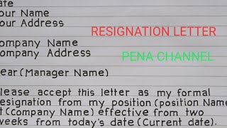 HOW TO WRITE RESIGNATION LETTER.