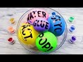 Satisfying Rainbow Glitter Slime Coloring Swirls Balloon Cutting