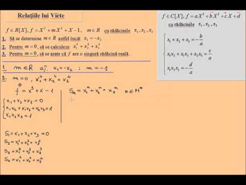 Relatiile lui Viete, exercitiu rezolvat (lic_pol15)