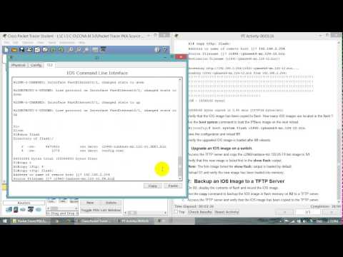 CCNA3 9.1.2.5 Packet Tracer   Using a TFTP Server to Upgrade a Cisco IOS Image