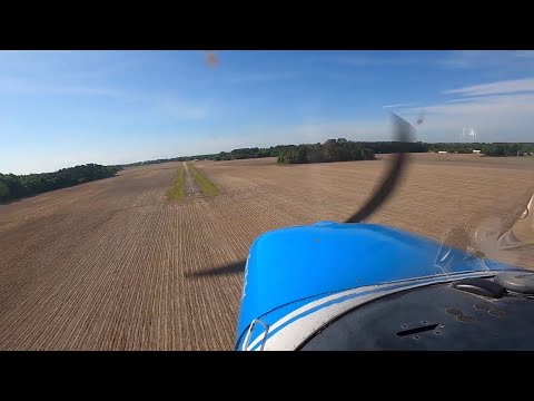 GUSTY Cessna 150 Crosswind landing on 30FT wide Runway
