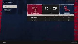 Ole Miss.Vs. Oklahoma.