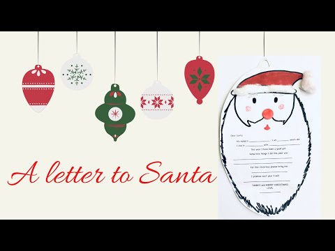 Letter to Santa to hang on the Xmas tree!