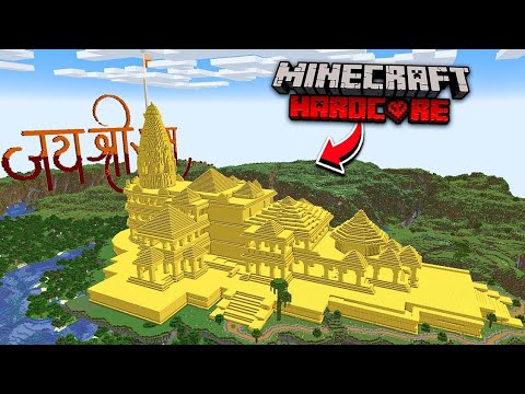 Insane Build: Shree Ram Mandir in Minecraft Hardcore!