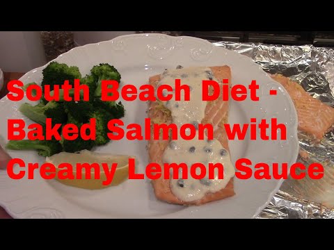 South Beach Salmon Recipe - Salmon with Lemon Cream Sauce