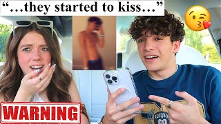 reacting to FAN FICTIONS about us **disturbing**