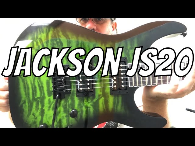 Vídeo relacionado con Jackson JS Series Dinky JS20 DKQ 2PT Transparent Green Burst Electric Guitar