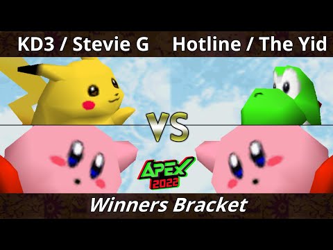 Apex 2022  - Hotline & The Yid Vs. KD3 & Stevie G - SSB64 Smash Bros Tournament
