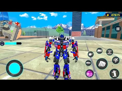 Optimus Prime Multiple Transformation Jet Robot Car Game 2020 - Android Gameplay