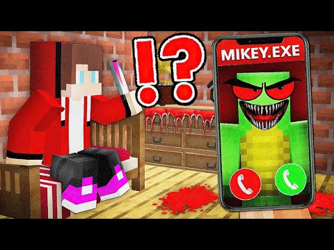 Funny Mikey - Why Scary Mikey Exe Call JJ at Night ? CHALLENGE At 3 AM in Minecraft (Maizen Mizen Mazien)