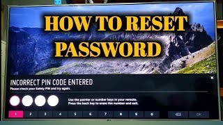 How to Reset Password  LG Smart TV Web OS