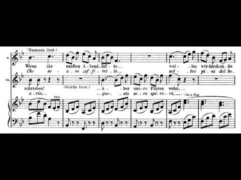 Sull'aria  (Le Nozze di Figaro - W.A. Mozart) Score Animation