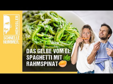 Schnelles Spaghetti mit Rahmspinat Rezept von Steffen Henssler