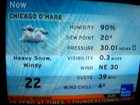 O'Hare Apt. IntelliStar - Blizzard Warning - 2/1/11 (Battery Dies At End)