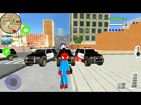 Stickman Cop Driver Simulator #10 - Spider Policeman Drive A Car - Android Gameplay