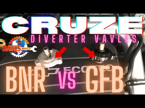 CRUZE Diverter valve HPRV vs GFB Big turbo noise BOV with install and tests