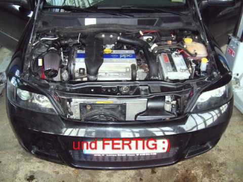 Astra G z20let Motorumbau 1.6 16V auf 2.0 16 Turbo [kurzer Clip mit Testfahrt]