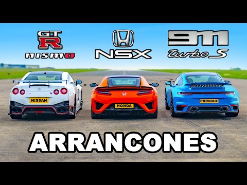 911 Turbo S vs GTR Nismo vs Honda NSX: ARRANCONES