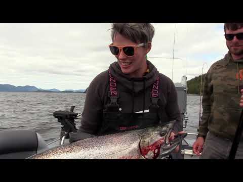 Fishing for king salmon (Chinook Salmon) in Ketchikan, Alaska