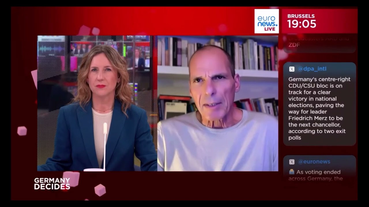 Yanis Varoufakis comments on the 2025 German election on euronews