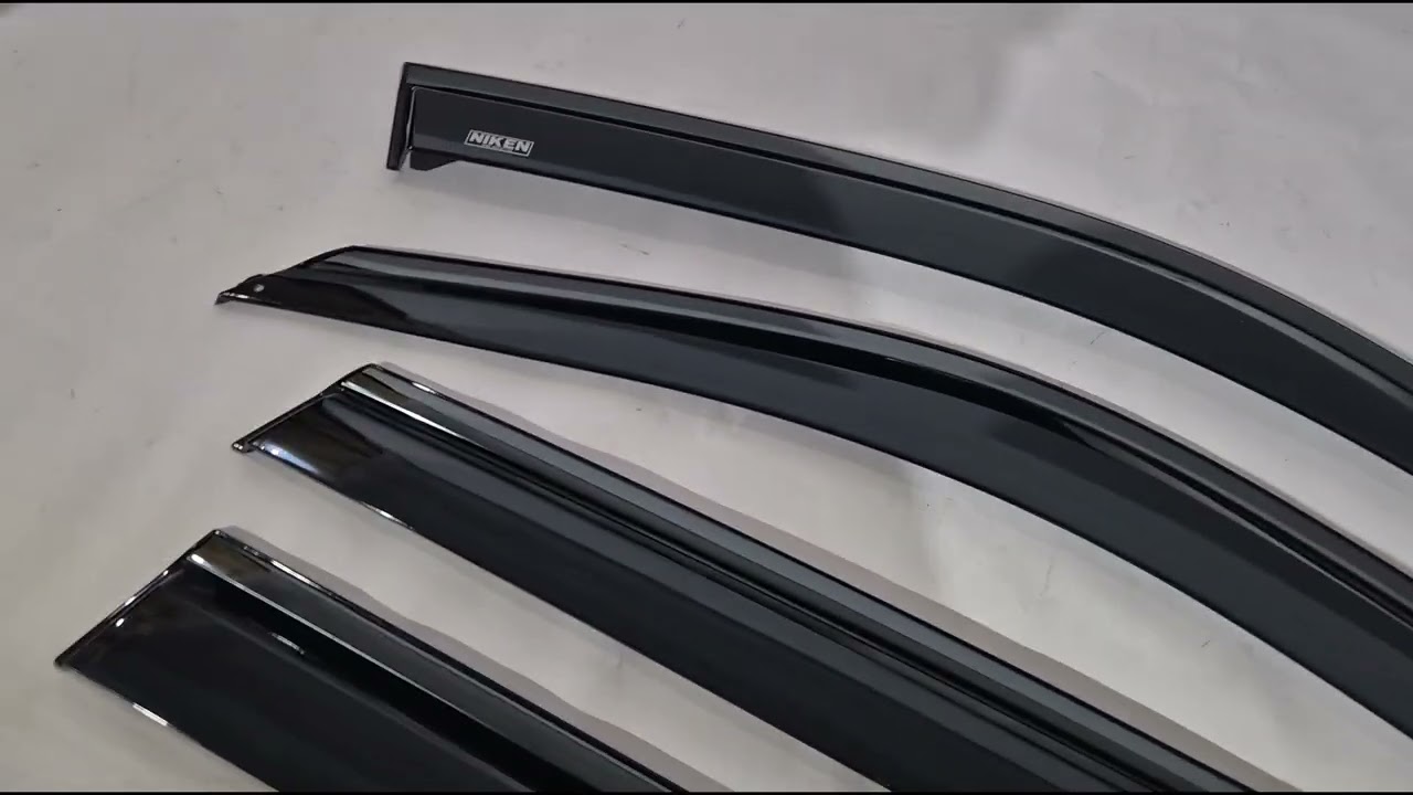 BMW X5 E70 2007–2013 Okenní deflektory s černou lištou Niken Luxury (4 ks) Video 1