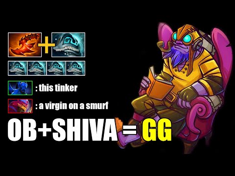 Combo Overwhelming Blink + Shiva's Guard Still the Best Aggresive Build | Tinker Dota 2 Gameplay