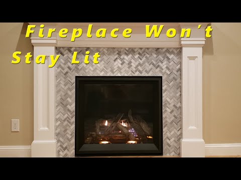 Simple DIY FIX. Fireplace Pilot Light WON'T Stay Lit. How to Fix it! Napoleon Fireplace Goes Out