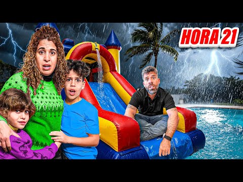 24 HOURS in an INFLATABLE in the MIDDLE of a STORM | 4PLUSONE