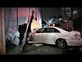 QUEENS Mercedes Crashes Taxi Building