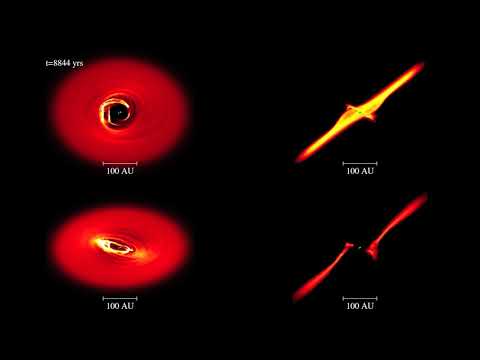 How GW Orionis Got Its Ring (Computer Simulation)