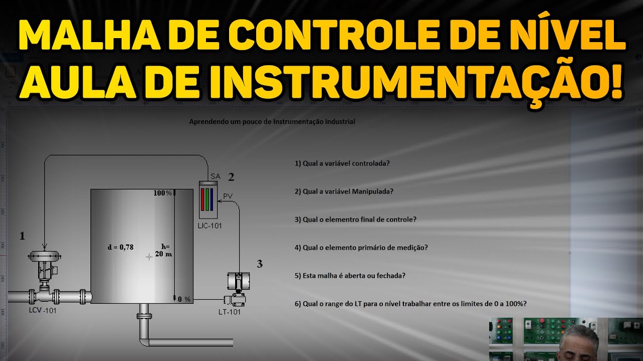 Malha de Controle de Nível - Aula de Instrumentação!