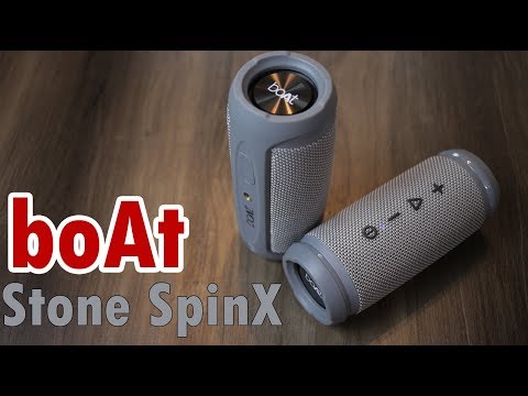 boAt Stone SpinX review Portable Wireless Speaker can connect two for stereo effects
