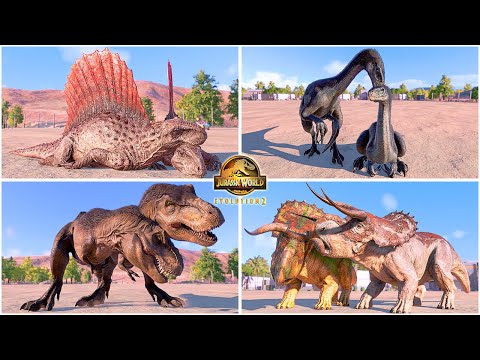 All Dinosaurs Cute Moments Animations 🦖 Jurassic World Evolution 2